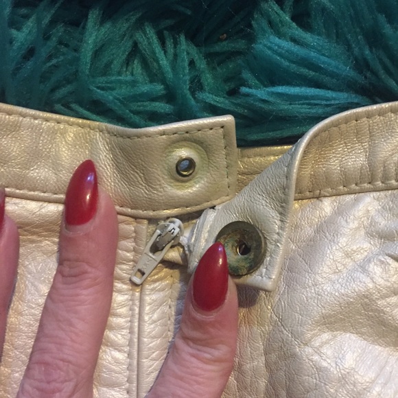 LEATHER VINTAGE Cache pencil skirt - Picture 6 of 7